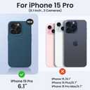 for iPhone 15 Pro Case Liquid Silicone Slim Shockproof Protective Cover 6.1 Inch Anti-Scratch Drop Protection,Cobalt Blue