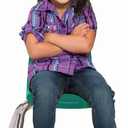 FDP 10" School Stack Chair,Stacking Student Seat with Chromed Steel Legs and Ball Glides For In-Home Learning or Classroom - Green (6-Pack), 10355-GN