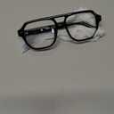 FEISEDY Aviator Blue Light Glasses for Men Women, Retro 70s Style Design TR90 Anti Glare Digital Eyestrain & Daily Wear B0284 (Black)