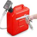 Gas Can Fuel Pump Portable - Gifts for Men, Fast 3.2 GPM Flow Rate, 51 Flexible Intake Hose, Tank Adapter, for Gasoline, Kerosene, Diesel, Non-Potables Gray