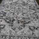 Rugflix 8x10 Area Rugs for Living Room, Machine Washable Rug Non Slip Stain Resistance, Large Rug Vintage Distressed Soft Carpet for Bedroom, Dining Room, Home Office, Beige Grey