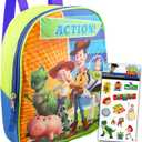 Toy Story Mini Backpack Set - Bundle of an 11" Woody and Buzz Lightyear Backpack and Stickers | Disney Toy Story School Supplies for Toddlers and Kids