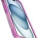 OtterBox iPhone 17e, 16e, 15, 14, & 13 Commuter Series Case - Run Wildflower (Pink), Slim & Tough, Pocket-Friendly, with Port Protection