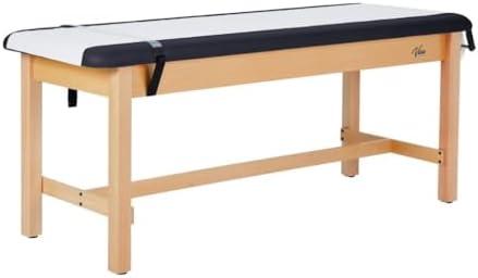 Vivacomfort Aristo H-Brace Flat Treatment Table, 500 lbs Weight Capacity, Black