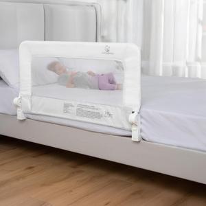 ComfyBumpy 1-Pack Bed Rail for Toddlers 35.5" L x 19.5" H | Toddler Bed Rails for Twin, Full & Toddler Mattress Size | Swing Down Rail Guard | Mattress Side Rail for Kids | White, 35.5 | Standard | 1-Pack