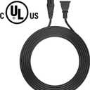 Tv Power Cord 12Ft Cable for Samsung LG TCL Sony: Apple Tv Insignia Sharp Toshiba JVC Hisense 4k 8k UHD Crystal Tizen Smart Roku Google Quantum Panasonic HDR LED QLED 2 Prong UL Listed