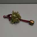 1 Pcs 5 Inch Valentines Day Mistletoe Ball Jingle Bell Ornament Mistletoe Glitter Kissing Ball with Jingle Bell Bow and Red Berry Artificial Hanging Ornament for Doorway Ceiling Light Decor