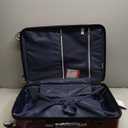 Coolife LuggageSuitcase PC+ABS Spinner 24in, Wine Wind