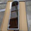 DUMOS Arched Full Length Mirror with Light-15.759.8" LED Floor Standing Mirror with 3 Color Lights & Wall Mounted for Bedroom, Dressing Room, Living Room, Bathroom