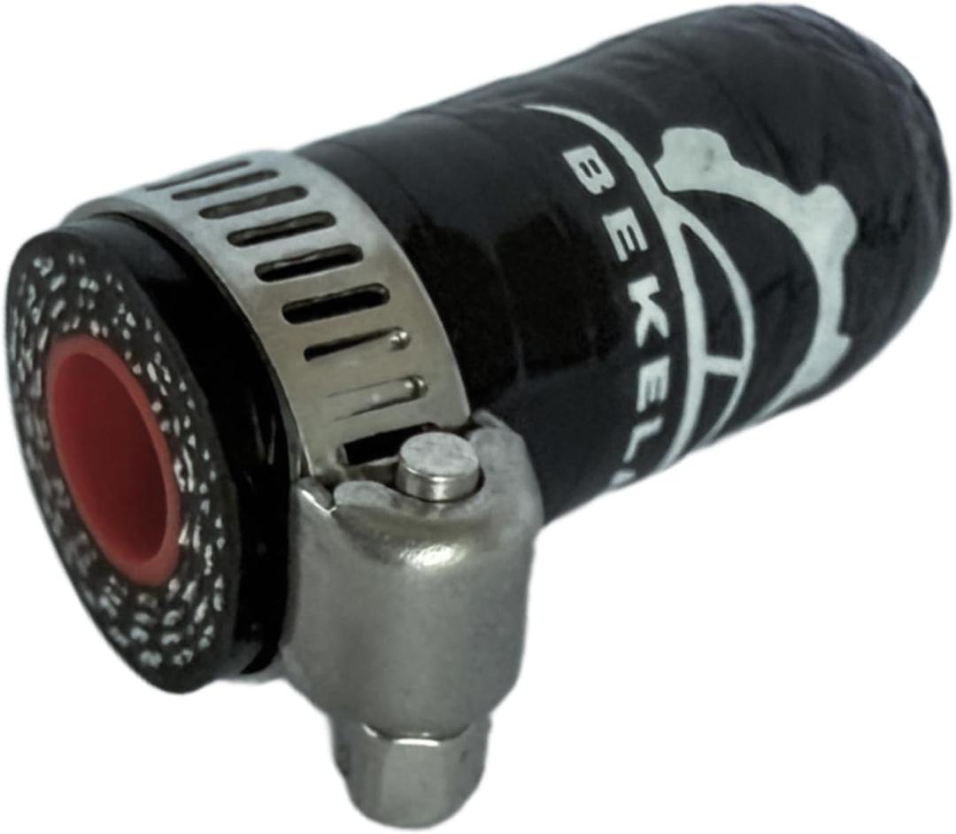 3/8 Inch(9.5mm) ID Black High Temperature 4-ply Reinforced Silicone Hose Cap With Clamp,For Turbo Bypass Valve/Vacuum/Throttle Body Water Port/Heater Core/Fix Leak