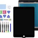 9.7" LCD Screen Replacement for iPad Air 2 (2nd Gen) A1566 A1567 Display LCD Assembly + Glass Touch Digitizer + Repair Kit (Black)