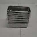 LIANYU 8 Pack 9x5 Inch Loaf Pans for Bread Baking, Stainless Steel Baking Bread Pans, Small Loaf Tins for Homemade Brownies and Pound Cakes, Dishwasher Safe (Silver)