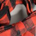 ADOGGYGO Christmas Dog Collar with Bow, Adjustable Cotton Red Plaid Bowtie Dog Christmas Collars for Large Dogs Pets (Large, Red & Black) (2 Pack)