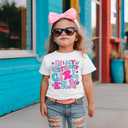 IZYJOY Birthday Girl Shirts Toddler Baby Girls Funny in My Era Letter Graphic T-Shirt Cute Short Sleeve Party Tee Tops 1-6T (5-6 Years)