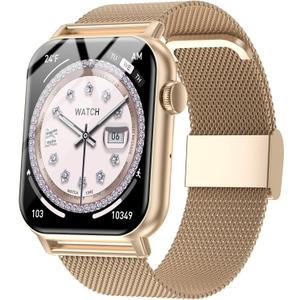 Smart Watches for Women, 1.83" HD Fitness Tracker (Answer/Make Calls), 120+ Sport Modes with Heart Rate/Sleep Monitor, IP68 Waterproof, Fitness Watch for iOS Android, Yellow