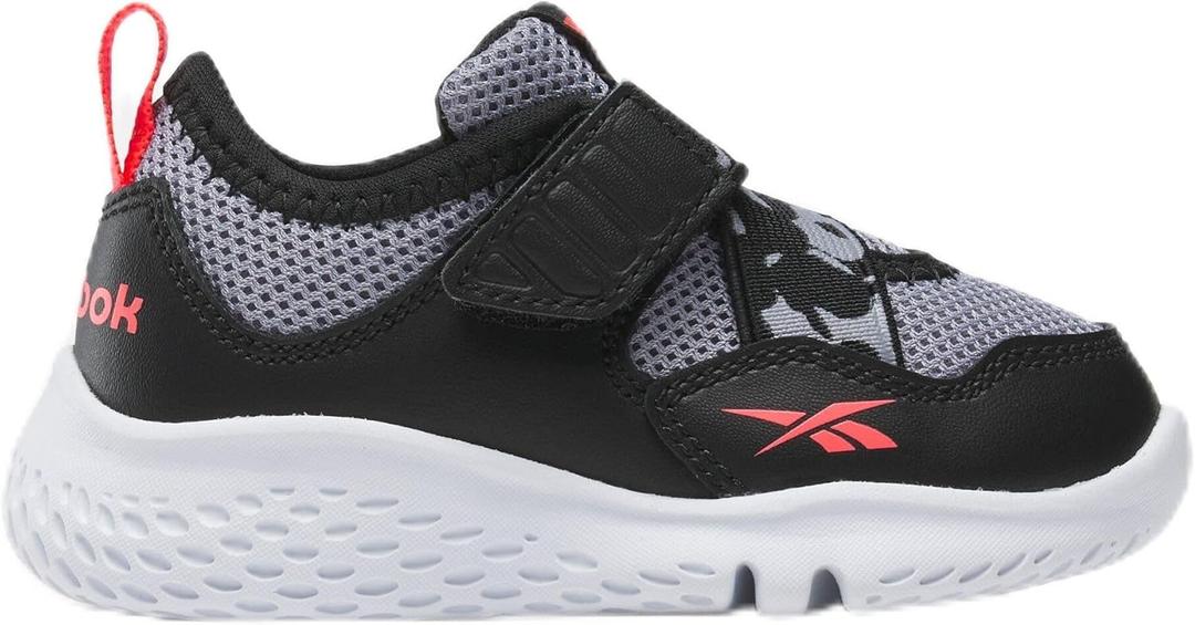 Reebok Unisex-Child Weebok Flex Sprint Sneaker (6 Toddler, Black/Pure Grey/Neon Cherry)