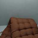 Patio Chaise Lounger Cushion Rocking Chair Sofa Cushion with 6 Ties Thick Padded Swing Bench Cushion Zero Gravity Chair Cushion61x19x3in (Dark Coffee)