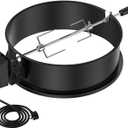 onlyfire Upgrade Chrome Plated Steel Rotisserie Ring Kit for Weber 18 Inch Kettle Charcoal Grills