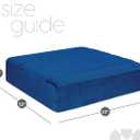Milliard Memory Foam Floor Pillow, 22" Decorative Square Floor Cushion with Soft Washable Velour Ribbed Cover (Navy)