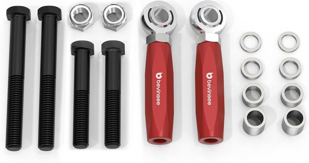 Bevinsee Adjustable Outer Tie-Rod Ends For Maximum Bump Steer Kit Manual Rack Compatible with Ford Mustang 1979-1993