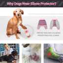 FUAMEY Dog Recovery Sleeve with Elbow Protector,Dogs Shirt Stop Licking Joints,Pet Long Sleeve Suit Protecting Dog's Front Leg Arm Wounds Cover Skin Conditions Pink Stripes L