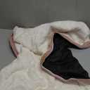 Sunheir Extra Large Washable Dog Bed Covers Soft Plush Replacement, Waterproof Dog Bed Liner, Pet Bed Cover with Zipper 41x27x3 Inches, Pink, Cover Only