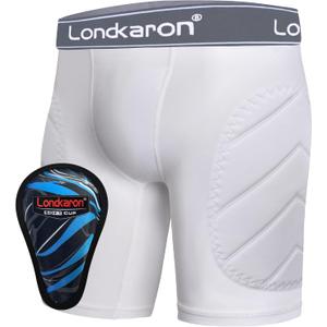 Youth Boys Padded Sliding Shorts with Soft Protective Cup for Baseball & Football, Small