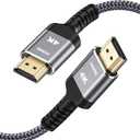 Highwings 4K Long HDMI 2.0 Cable 35FT/10m - 4K HDR Braided HDMI Cord, 18Gbps High Speed with Ethernet/ARC, 3D, HDCP 2.2, ARC, Compatible for PS-5/4/3/4K HDTV/Monitor/Projector/Streaming Media/Blu-ray (Grey)