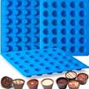Sidosir 3pcs Peanut Butter Cup Mold, Silicone Mini Tart Pan for Bite Size Fat Bombs, Silicone Chocolate Candy Mold for Brownie (Bite Size Cup)