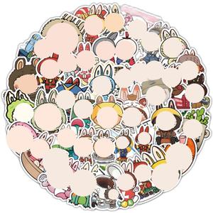 5 x 104pcs Cute Rabbit Stickers for Water BottlesCartoon Laptop Gifts Vinyl Waterproof Sticker for BumperWater BottlesComputerPhoneHard hatCar Decal (104 A-3967)