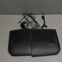 Perixx PERIBOARD-624B US, Wireless Ergonomic Split Keyboard - Up 30 Ft Separation - Adjustable Tilt Angle - Low Profile Membrane Keys - Black - US English