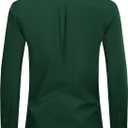 Alimens & Gentle Men's Dress Shirt Regular Fit Stretch Stain Shield Long Sleeve Solid Business Wedding Button Down Shirts (Green, XL)