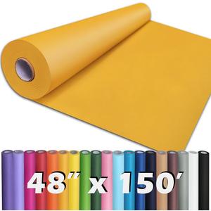 PerkHomy Orange Kraft Paper Roll 48" x 1,800" (150') for Gift Wrapping Bouquet Flower Art Painting Craft Writing Packaging Shipping 80GSM 55LB (Orange, 48" x 150')