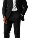 Alton Lane Mercantile Suit Tailored Fit - Premium Quality Suits for Men, Stylish and Elegant Formal Suit for Men, Black, 44R