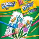 Crayola Clicks Retractable Tip Markers (10ct), Stocking Stuffers for Kids & Toddlers, Cone Tip Washable Art Marker Set, Coloring Book Supplies, No Dry, 3+ (Classics)