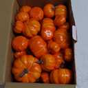 winemana 46 Pcs Assorted Size Artificial Pumpkins Fall Decorations, Orange Foam Pumpkin Autumn Decor, Decorative Faux Pumpkin for Harvest Thanksgiving Table Centerpiece Mantle Bowl Wedding Party