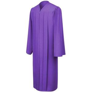 Unisex Adult Matte Graduation Gown, Choir Robe Purple 45XL (5'0"-5'2")