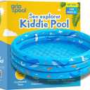 Inflatable Kiddie Pool for Toddlers, 48"X12" Round Plastic Blow Up Kids Swimming Pool, Outdoor Water Play, Ball Pit Toys for Kids Age 2 3 4 5, Summer Essential Baby Splash Pools with Cushioned Floor