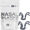 Nasal Dilators for Breathing Sleeping - Reusable Internal Nostril Nose Opener, Anti Snoring Device Maximum Nasal Airflow Support Comfortable Fit for Congestion 2 Pack Hard M/L