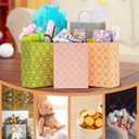 12 Pack 13" Large Kraft Paper Gift Bags Assortment with Tissue Paper & Handles, 12 Unique Solid & Geometric Pattern Designs for Birthdays, Anniversary, Father's Day, Holidays and Other Occasions