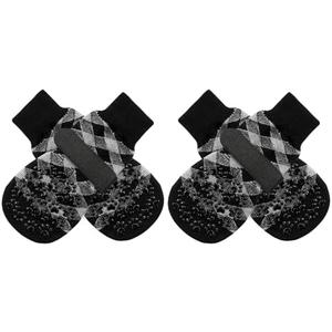 EXPAWLORER Anti Slip Dog Socks to Prevent Licking Paws, Dog Shoes for Hot Pavement, Dog Booties for  Senior Dogs, Traction Control Boots & Paw Protectors for Hardwood Floors, XS