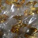 Tissting 12PCS Mini Cake Stand with Lid,Tiny Cake Dome with Clear Plastic For Chocolate, Cheese, Coconut Macaroons, Rum Balls, Candies,Golden Bottom Dessert Tray (plastic 4)