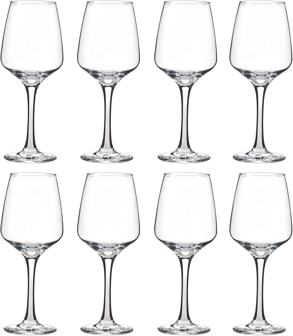 YANGNAY Wine Glasses Set of 8, 12 Oz Classic Red or White Wine Glass with Stem, Perfect for Home, Restaurant Use, Dishwasher Safe