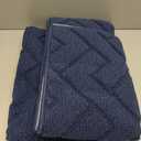hicorfe Kitchen Runner Rugs and Mats Sets,2 Pieces Absorbent Non-Slip Kitchen Rug,Comfort Kitchen Mat for Floor,Washable for Kitchen,Hallway,Office,Sink,Laundry(20"x48"+20"x32",Navy Blue)