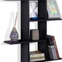 Danya B. Cantilever Cubby Decorative Modern Wall Mount Shelf  Horizontal or Vertical (Black)