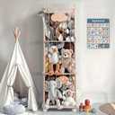 Stuffed Animal Storage Stuffed Animal Zoo Wood Soft Toy Organizer Plush Toy Holder Nursery Room Organizer Zoo Cage, Perfect for Kids' Room, Nursery, and Playroom-54 inch