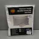 4 Pack 100% Brushed Microfiber Pillow Protector Shams (White, Standard)