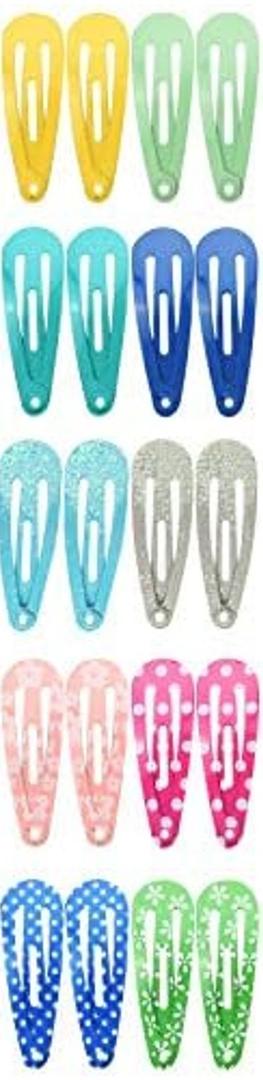 Toddler Hair Clips, Funtopia 20 Pcs (1.2 Inch, 3cm) Cute Mini Snap Hair Clips for Baby Girls Kids, Colorful Small Snap Barrettes Metal Barrette for Fine Hair