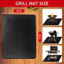60 x 40 inch Firepit Mat for Outdoor Grill, Fireproof Mats for Under Reusable Oil-Proof Waterproof Grill Mats Repalce BBQ Pad for Deck Patio Grass Fire Pit Accessories for Outside