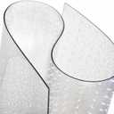 Clear Carpet Runner, USA Made, Safe, 24 x 48 Inch, 2mm Thick Cleated Vinyl, Clear Vinyl Carpet Protector for Rug, Plastic Runner for Carpet Protection (24 x 48 Inches, Cleated Riverstone)